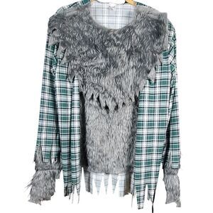 Big Bad Wolf Top Unisex Size Medium Grey Halloween Red Riding Hood Novelty